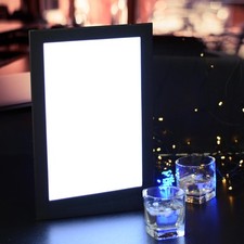 WeChef 4 Pack LED Backlit Menu Cover Leatherette Wine List Check Bill Holder