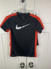 NWT Nike Boys Size M Shorts T Shirt Set Black Red Basketball