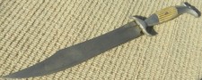 Vintage Eagle Head Bowie Knife Etched Blade ,ORIGINAL CAMPER, Trails , Hikes