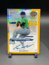 2025 Panini Prospect Edition Holo Auto #179 Hurston Waldrep Gold Prizm 06/10