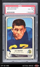 1954 Bowman #78 Les Richter Rams SHORT-PRINT HOF California Berkel PSA 6 - EX/MT