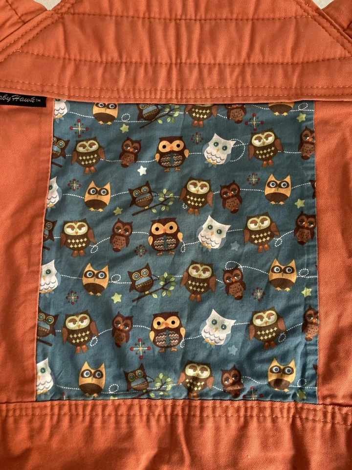 Portabebés Baby Hawk Mei Tai Pájaros Asiáticos Búho Marrón Naranja Otoño Otoño Foto 2 de 4