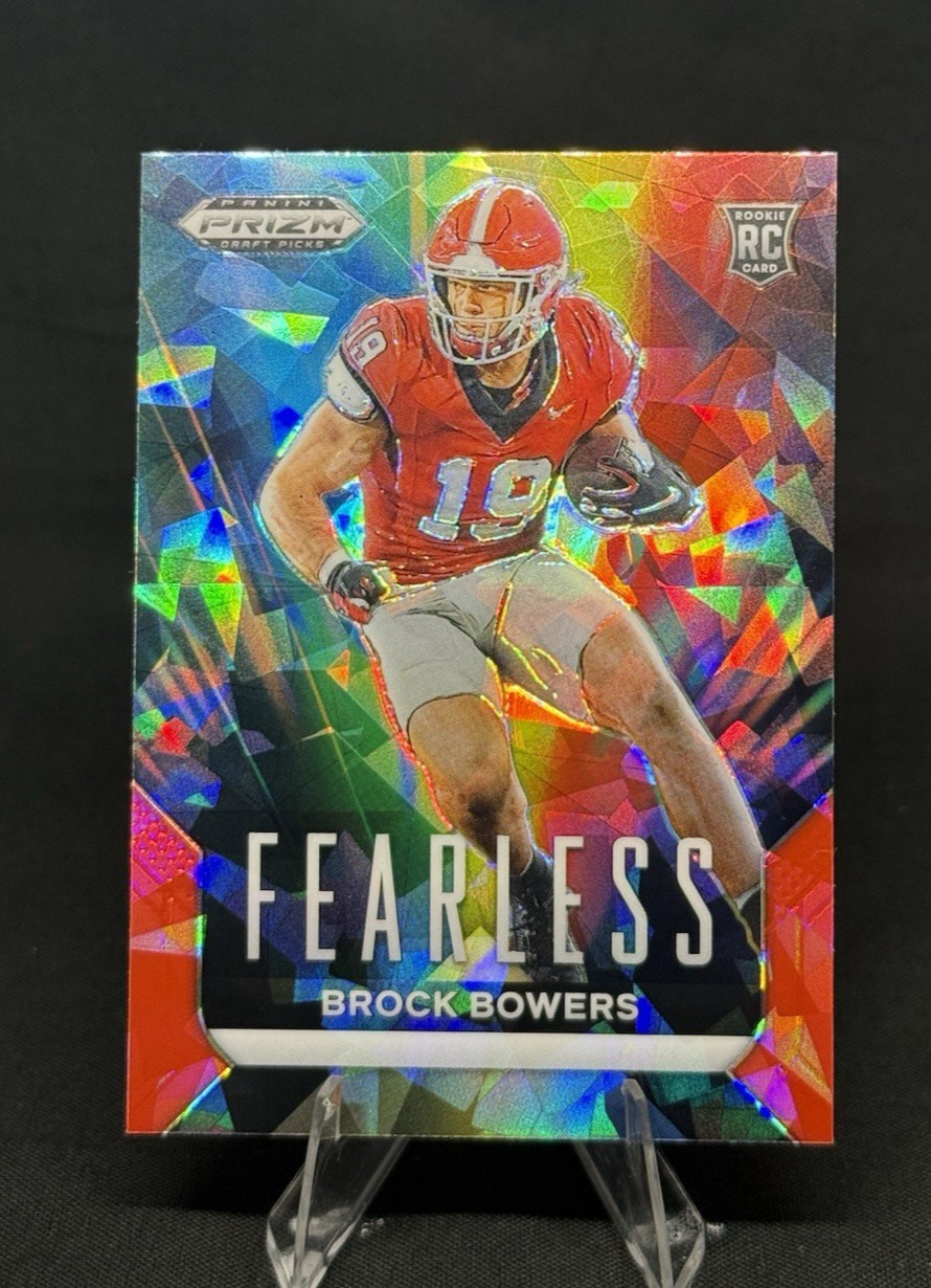 2024 Panini Prizm Draft Picks Fearless Brock Bowers #F-BB Red Ice Prizm (RC)