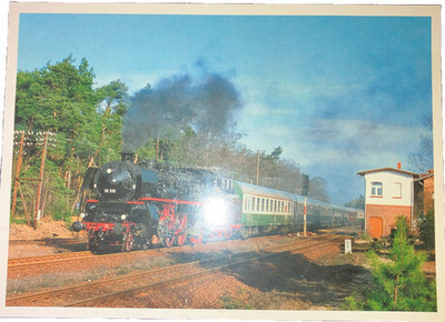 Postkarte ungelaufen Dampf-Schnellzuglokomotive  18 316 REIJU