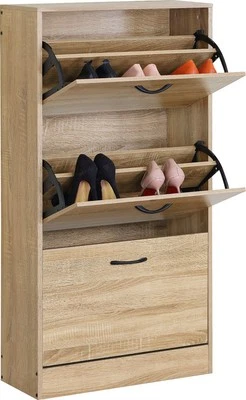 CELINO Shoe Rack Shoe Storage Cabinet 3 Drawer MDF Wooden Stand Cupboard Unit Organiser