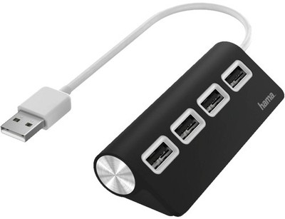Hama USB-Hub 200119 4 USB 2.0 Port 480 Mbit/s High Speed
