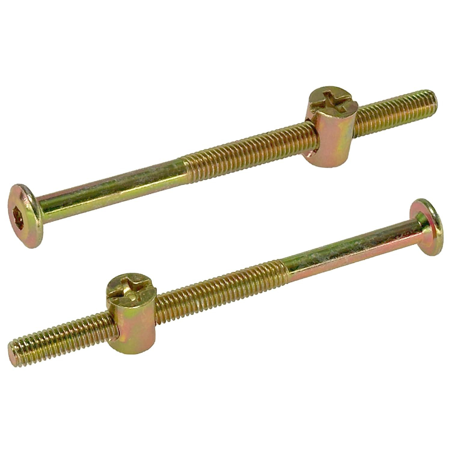 10-Set M6 Furniture Bolt and Nut Kit, Hex Socket Bed Bolts, Screws, and Nuts