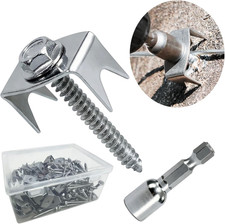 100 Pcs Fence Staples for Wire Fencing, 1.6 Inch Galvanized Steel Fasteners with