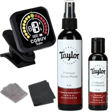 Taylor Digital Clip Tuner and Gloss Finish Cleaner Bundle