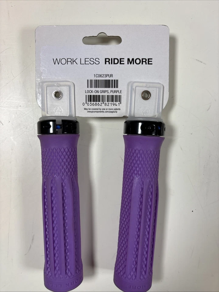 OneUp Components Mountain Bike Lock-On Grips PURPLE - Image 2 of 4