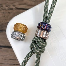 Titanium PEI Knife Paracord Bead Lanyard Pendant EDC Charm Bracelet Bead DIY