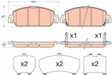 Bremsbelagsatz Vorne für Honda Accord IX Limo CR Hr-V RU ab 12->