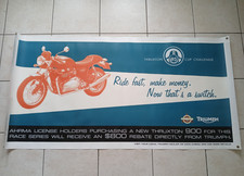 Huge Triumph Ahrma Thruxton Cup Promotion Banner Sign