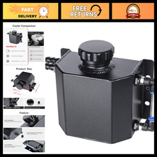 Aluminum Coolant Reservoir Tank 1l - Black Radiator Overflow Tank For Vehicles Aluminum Coolant Reservoir Tank 1l - Black Radiator Overflow Tank For Vehicles