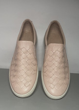 Women's Ecco Soft 7 Rose Dust Woven Leather Slip-On Sneakers Size 10