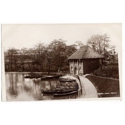 BIRMINGHAM Bootshaus am Ward End Park RP Postkarte datiert 1912, unbespielt