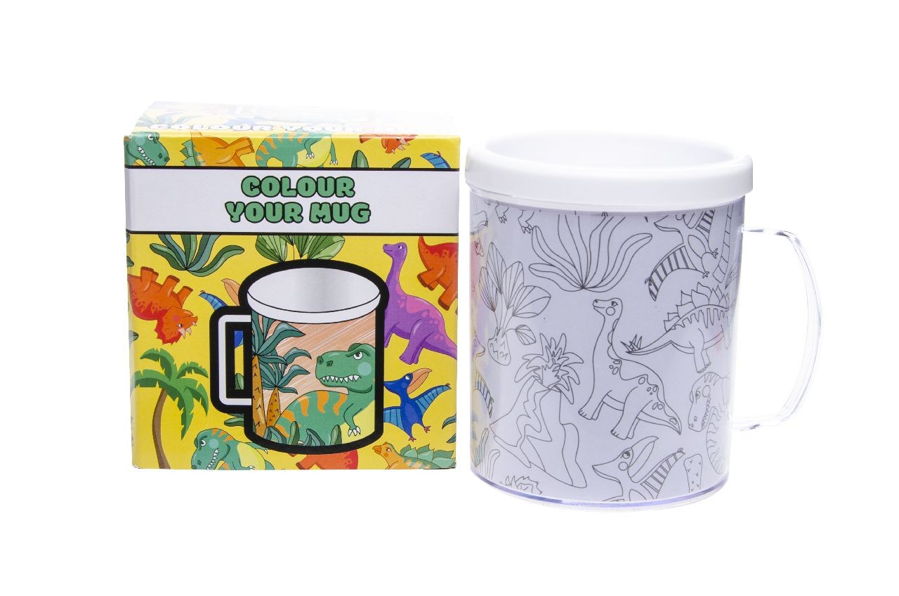 Dinosaur Theme Color Your Own Mug - Toy Loot Party Bag Fillers Kids