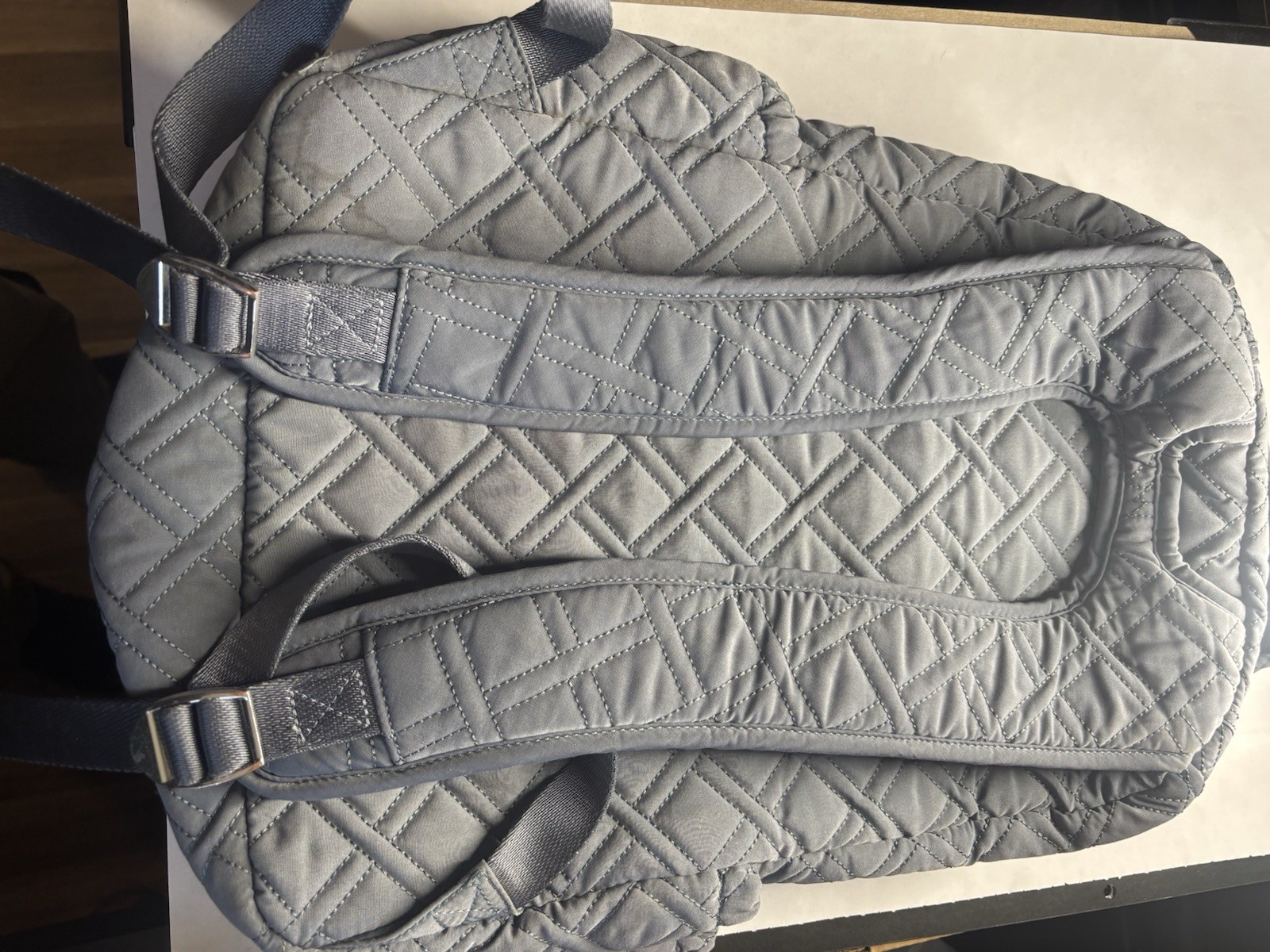 Vera Bradley Gray Microfiber Backpack Travel Bag - image 2