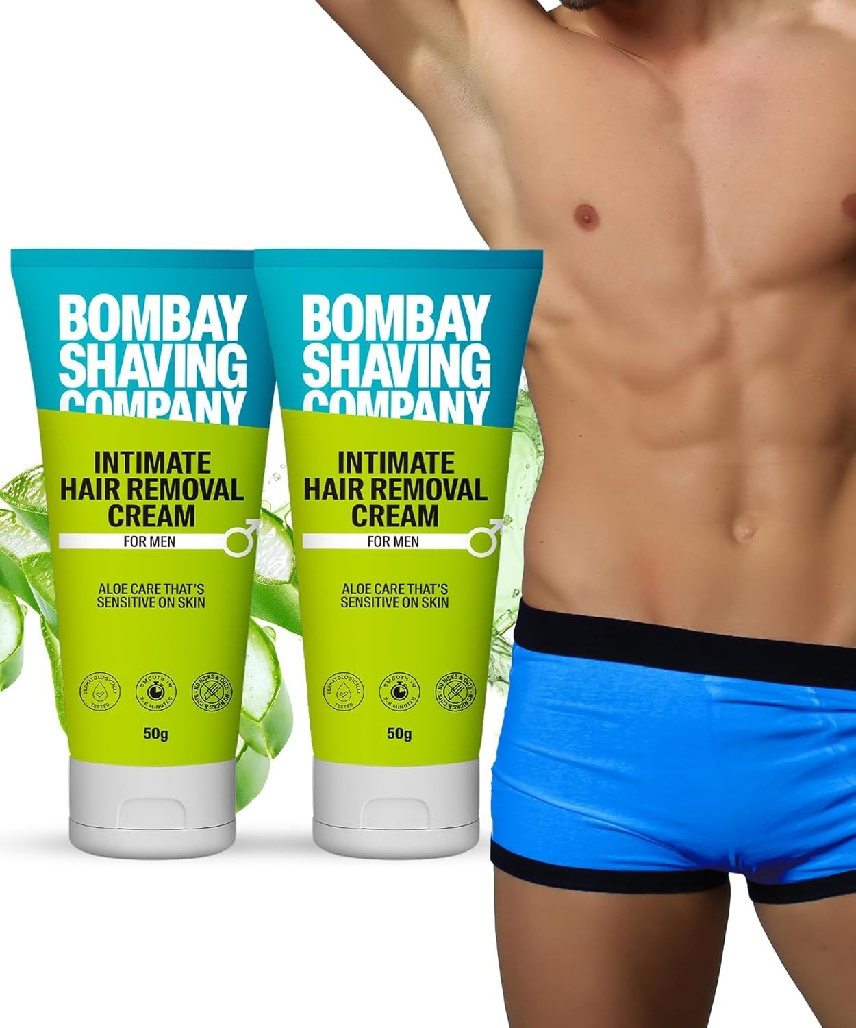 Bombay Shaving Company Intimate Hair Removal Cream pack of 2