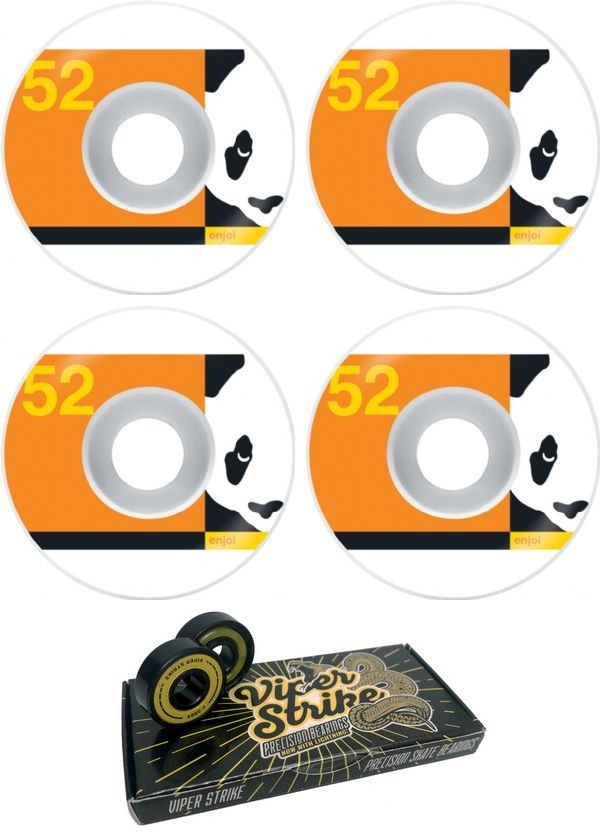 Box Panda Skateboard Wheels - 52mm 99a + Bearings