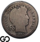 1905-O Barber Dime, Micro "O", Scarcer Variety