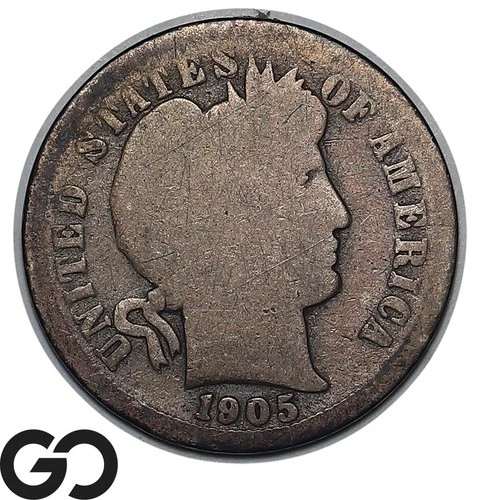 1905-O Barber Dime, Micro "O", Scarcer Variety