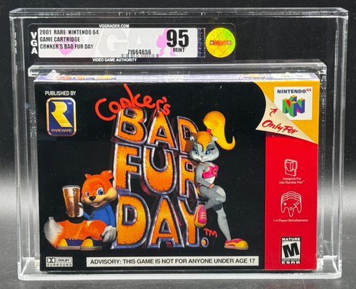 Conker's Bad Fur Day Nintendo 64 N64 Factory Sealed New VGA 95 Graded ...