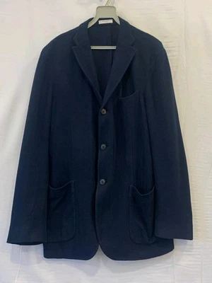 Boglioli Milano K-Jacket Blazer Navy Blue Cotton Italy 46R / L Soft Tailored#131
