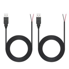 Maixbomr 6FT USB A Male Plug 2 Pin Bare Wire, 6 feet, A - 2M/6FT