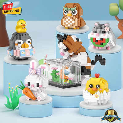 Cute Animal Mini Building Blocks Rabbit Cat Dog DIY Toy Gift for Kids
