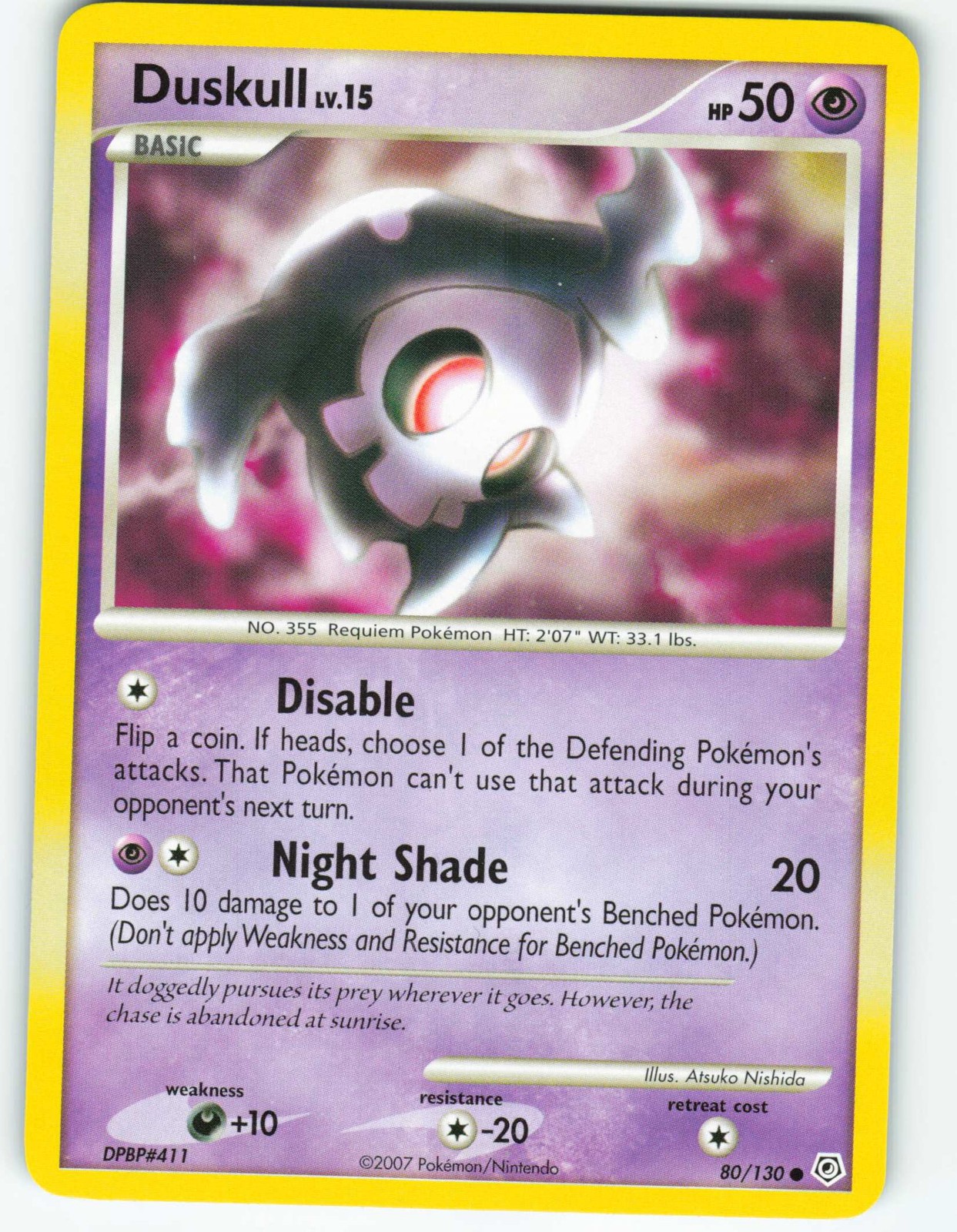 Duskull - 80/130 Diamond & Pearl - Pokémon TCG - 2007