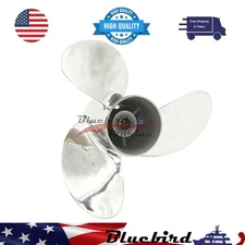 8.5 x 9 Stainless Steel Outboard Propeller for Tohatsu & Mercury 8-9.9HP 12T, RH