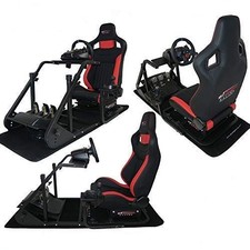 GT Omega Racing Simulator Cockpit with logitech wheel, 3 pedals and gearstick