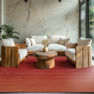 Multi Size Ombre Raspberry Contemporary Wool Hand TuftedArea Rug