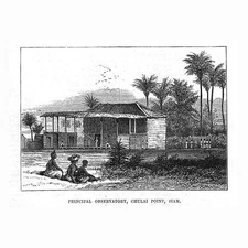 THAILAND Principal Observatory at Chulai point - Antique Print 1875