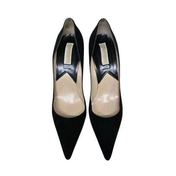Zapatos de tacón de aguja Michael Kors para mujer 10,5 de gamuza negra cha puntiaguda Foto 2 de 4