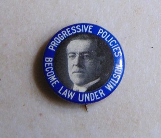 Woodrow Wilson 1916 campaign pin button political