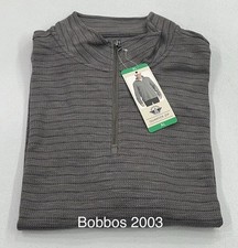 Dockers Men's Quarter Zip Regular Fit Textured Fabric Pullover, Gray, Size XL