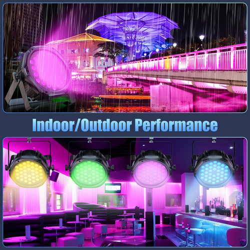 Impermeable 36x10w LED RGB Par Luz DMX Exterior Escenario Fiesta Lavado Iluminación Estroboscópica - Imagen 9 de 19