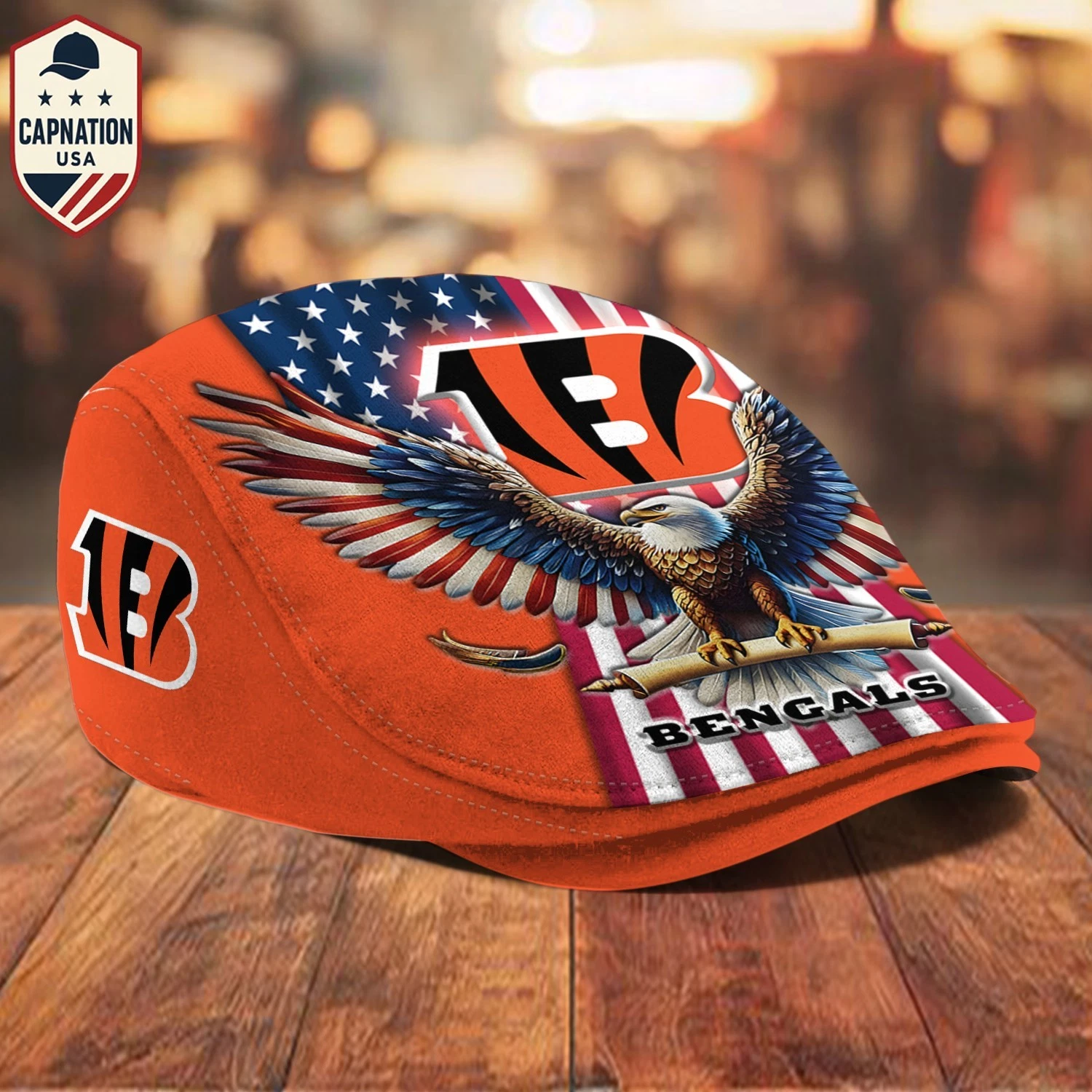 Cincinnati Bengals Jeff Cap Newsboy Cap Driving Cap Flat Cap Golf Cap For Men