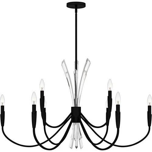 Quoizel CCY5040 Cecily 9 Light 40"W Crystal Candle Style - Black - Picture 1 of 12