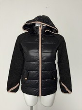 Michael Kors girls' black puffer jacket Size 14 Removable Hood