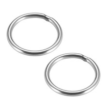 Welded O Ring, 30 x 3mm Heavy Duty Stainless Steel Round Rings 2pcs