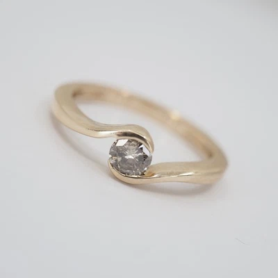 HARRY IVENS BRILLANTRING IN 375/-GELBGOLD BRILLANT ca. 0,25ct RW:54 - Bild 1 von 4