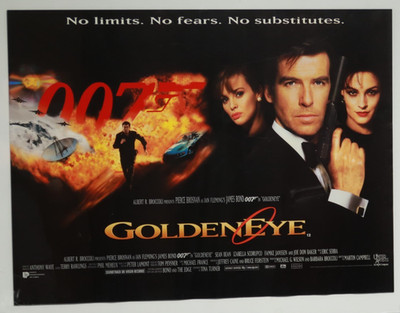 Goldeneye James Bond British UK Quad 1995 Poster Teaser 30 x 40 Brosnan Rolled