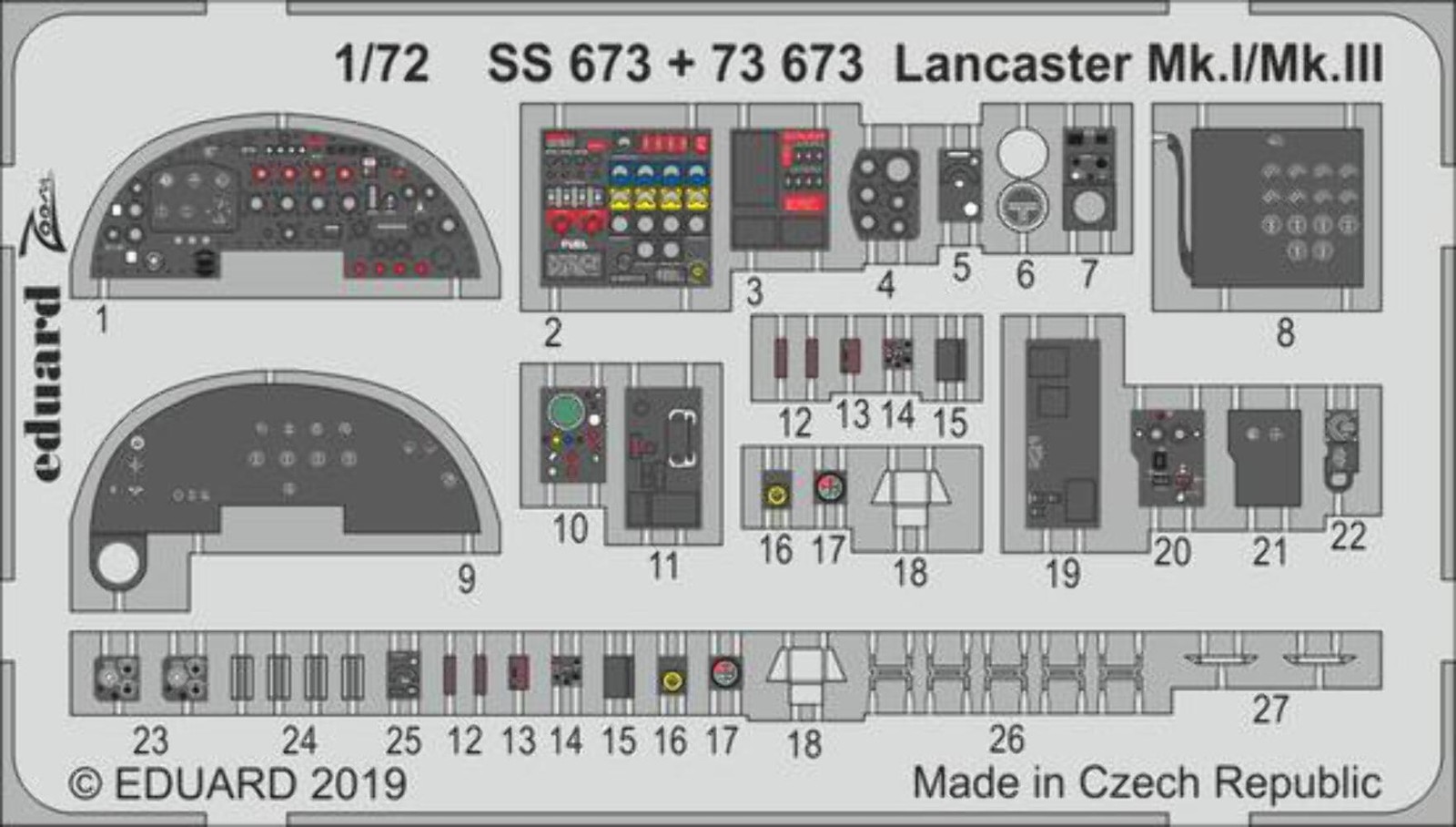 Eduard 73673 1:72 Avro Lancaster Mk.I/Mk.III interior