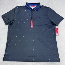 Redvanly Langham Polo Shirt Men XL Black Cats Bees AOG R2415 Wicking Stretch