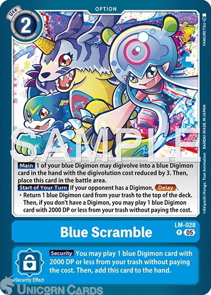 LM-028 Blue Scramble : Promo : AD01: Advanced Booster Digimon Generation