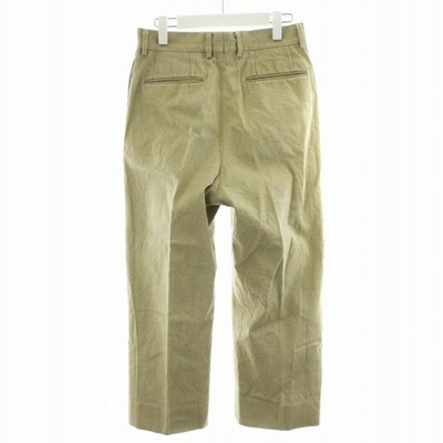 NEET NEAT 2 tuck tapered pants cotton beige AN35 Used 