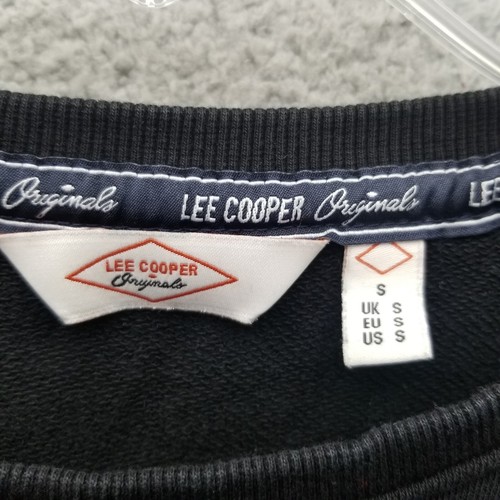 Lee Cooper Womens Sweatshirt Small Black White 1908 Originals Casual Ladies - Picture 7 of 14